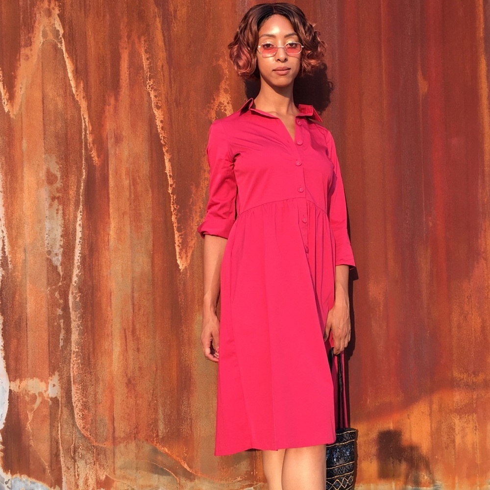 Land's End Button Up Dress sz 4